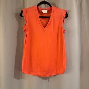 Women's Orange Kate Spade V-Neck Top